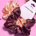 SCRUNCHIES MOÑA PARA EL CABELLO DE SATIN X2