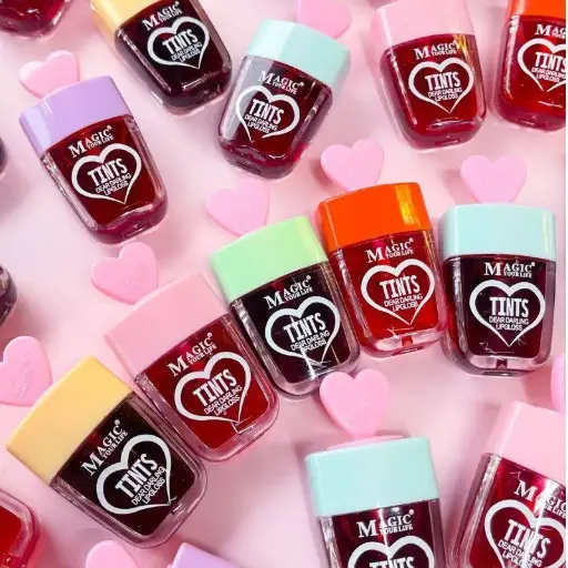 [LC-1268] TINTA DE LABIOS PALETA CORAZÓN - MAGIC